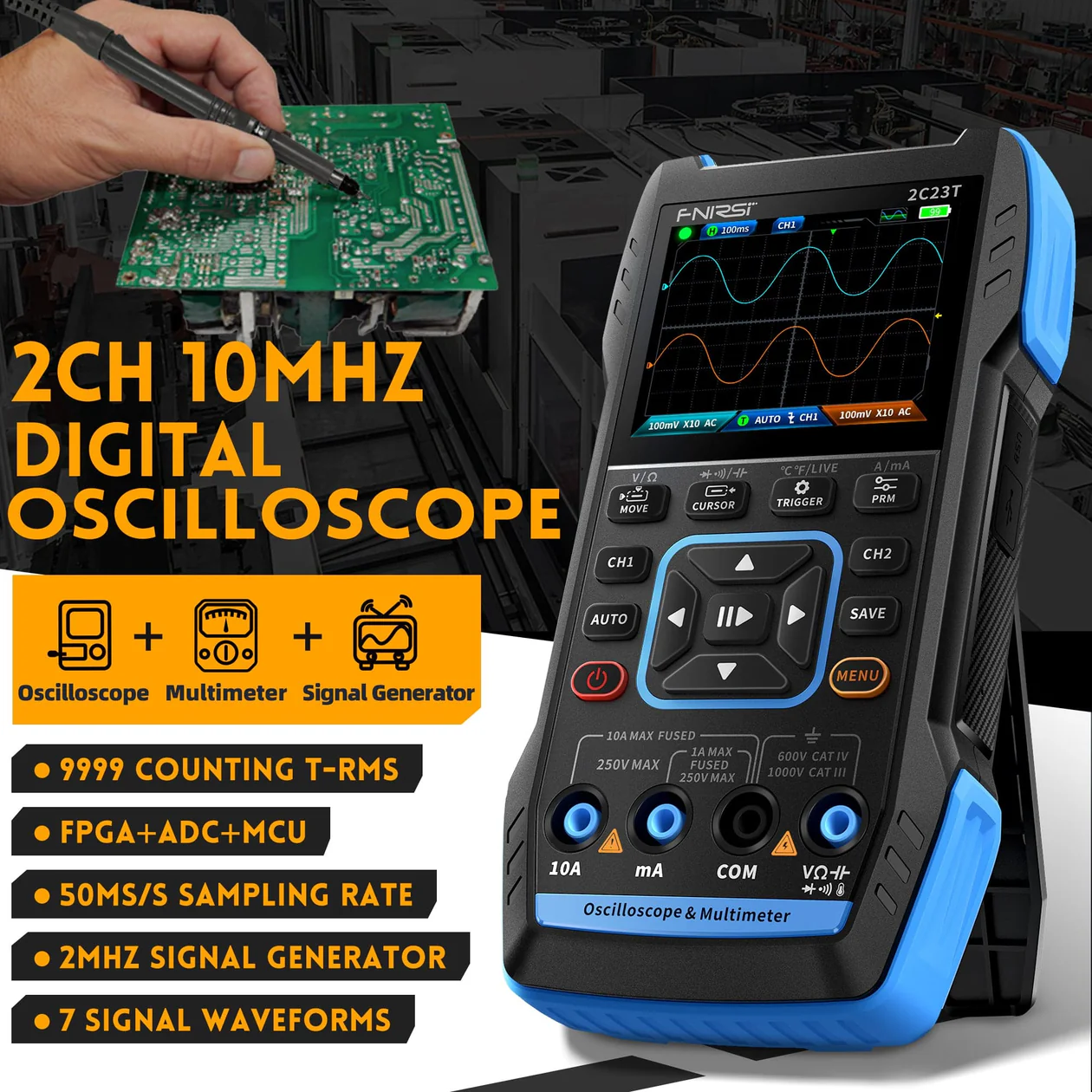 ScopeMatic™ | Håndholdt Oscilloskop Multimeter + Signalgenerator