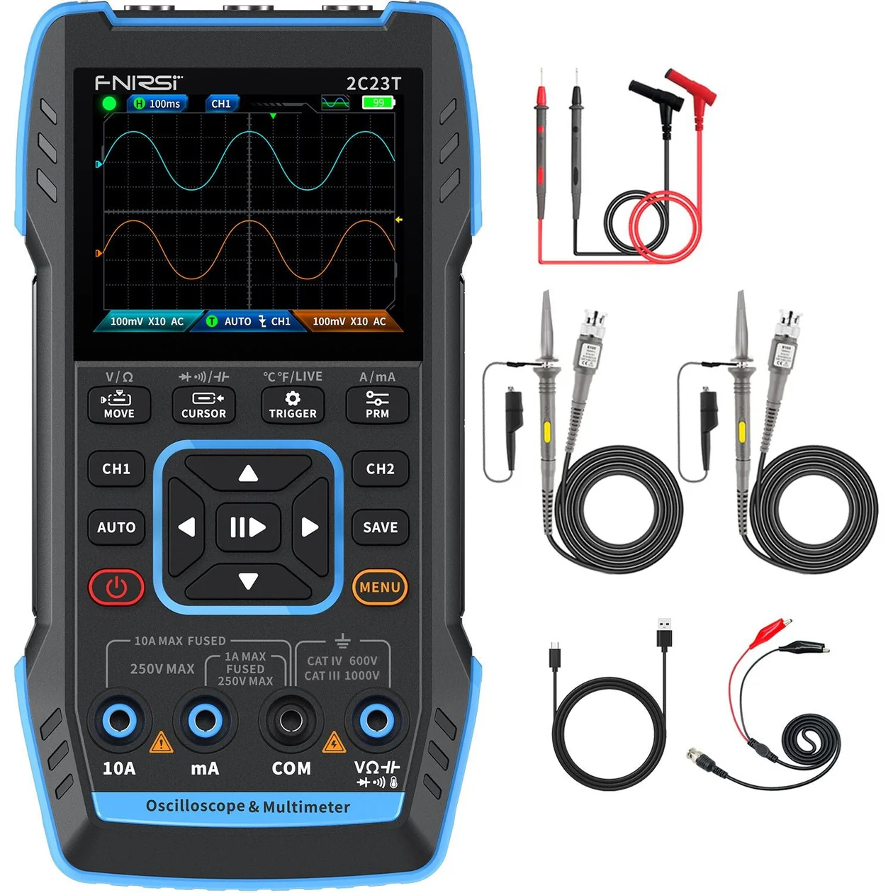 ScopeMatic™ | Håndholdt Oscilloskop Multimeter + Signalgenerator