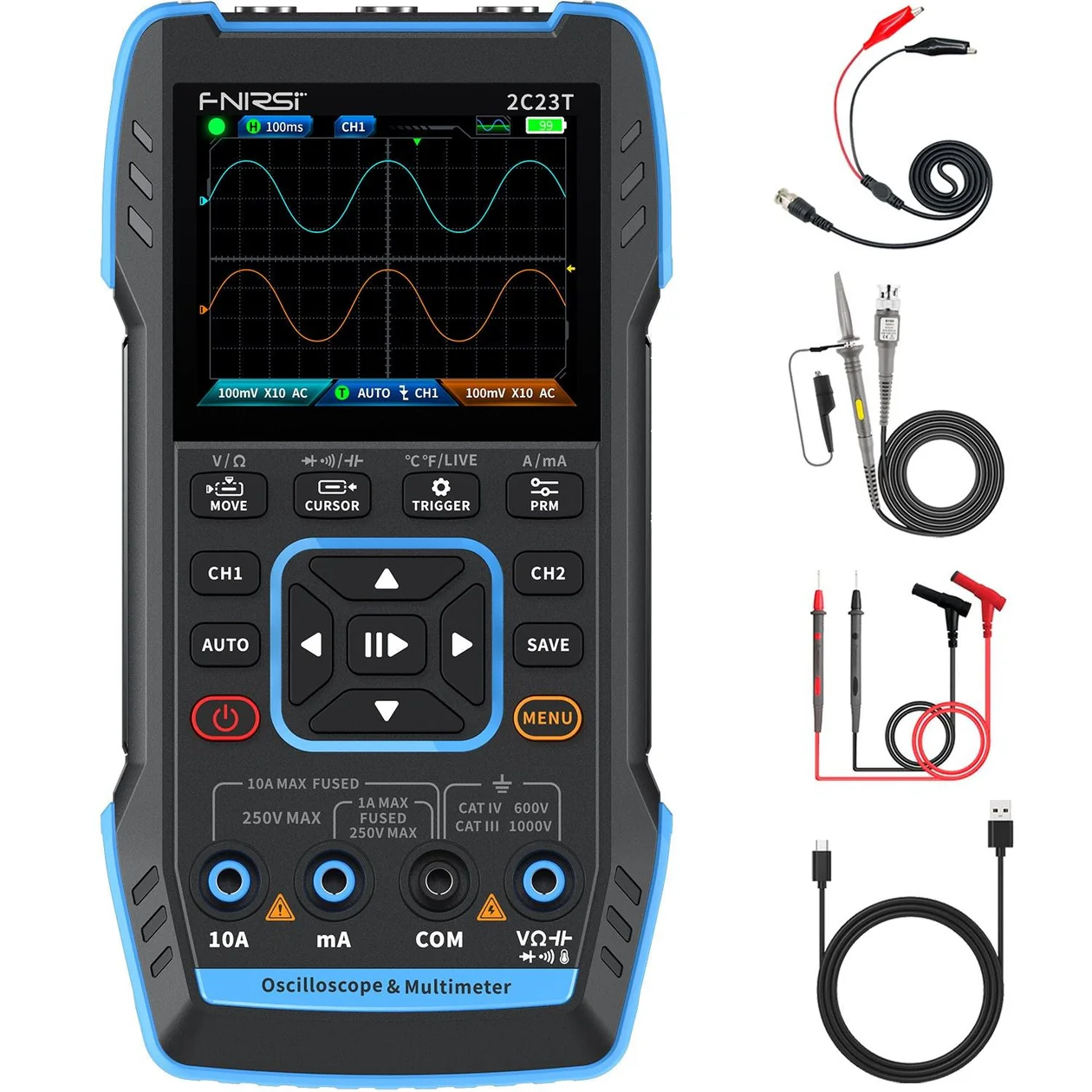 ScopeMatic™ | Håndholdt Oscilloskop Multimeter + Signalgenerator