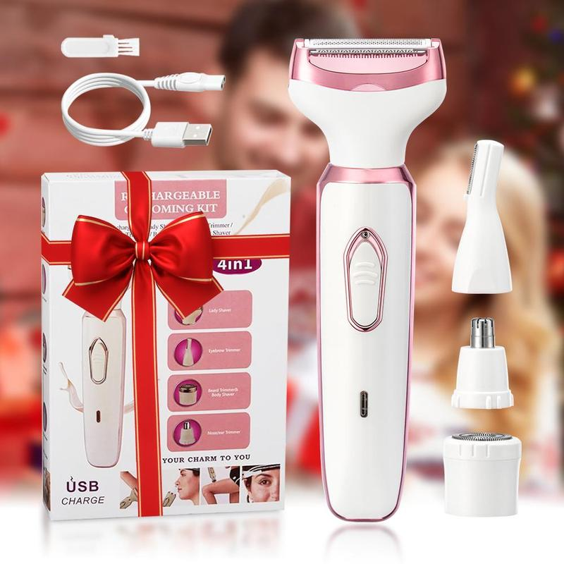 4-i-1 Elektrisk Bikini Trimmer & Barbermaskine til Kvinder – Glat, Smertefri & Sikker Hårfjerning