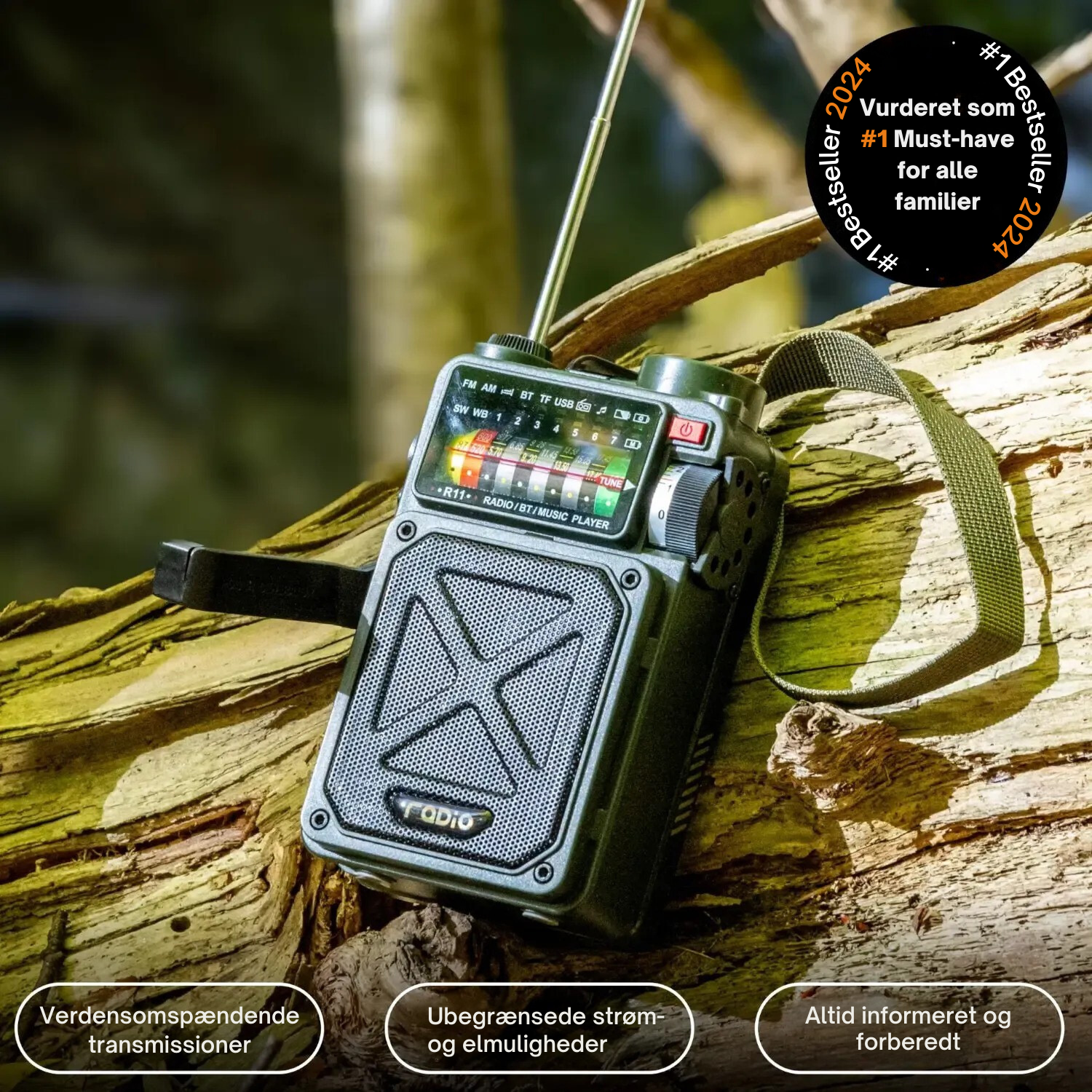 SignalSafe™ Survival Hub – 9-i-1 Nødradio, Powerbank & Sikkerhedsenhed
