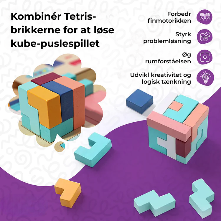 Montessori Tetris i træ