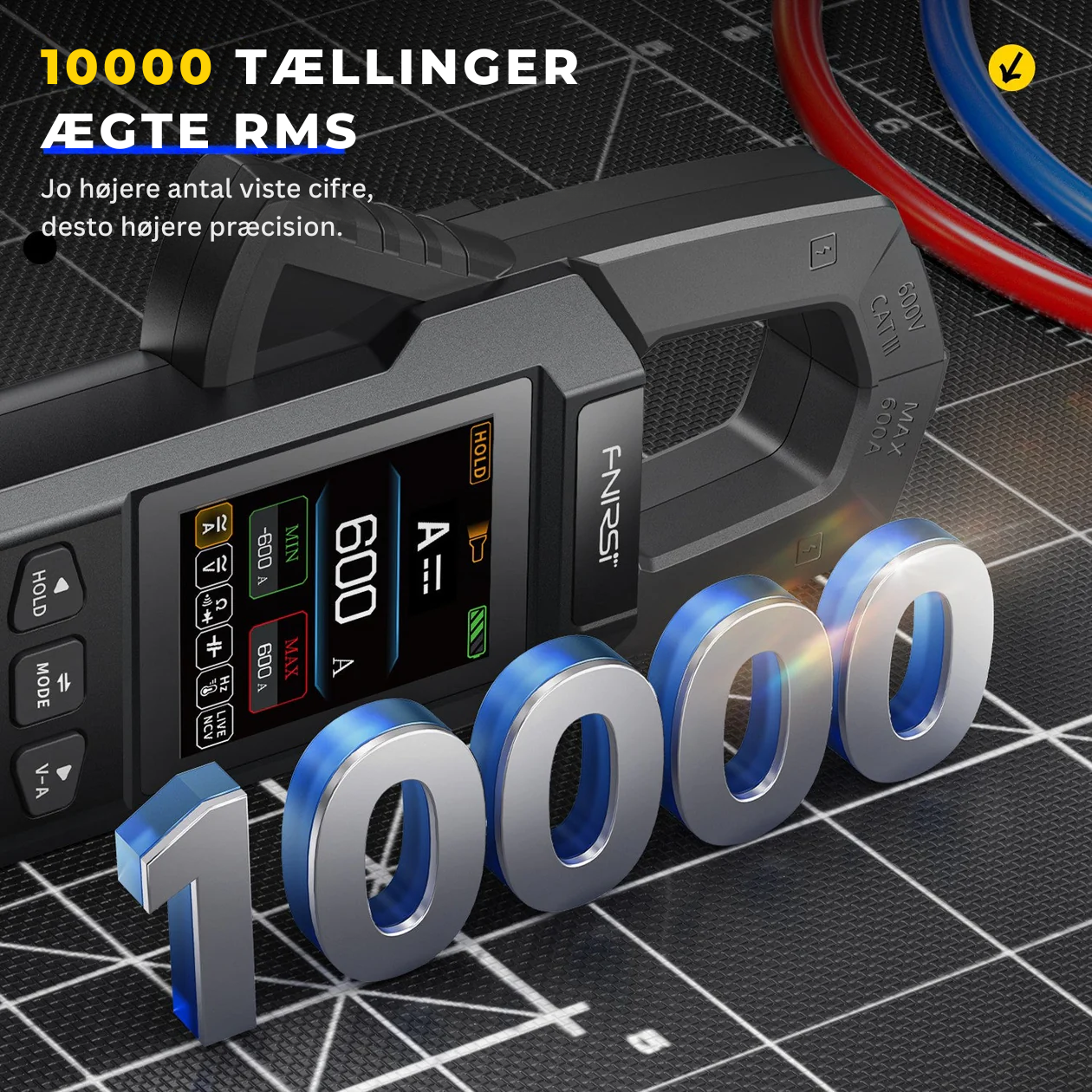 DMC-100 SmartMeter™ | Præcisions Tangmultimeter med Farveskærm