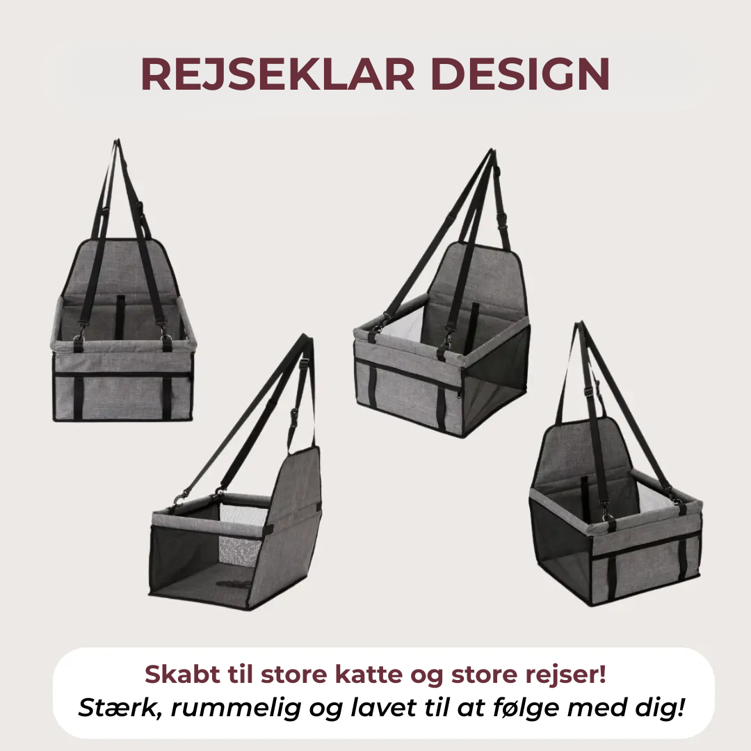 Rummeligt, ventileret bilsæde til kæledyr