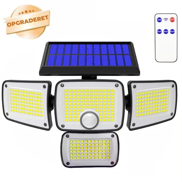 BrightGuard™ Solcelledrevet Bevægelseslys – Oplys og beskyt dit hjem med selvsikkerhed!