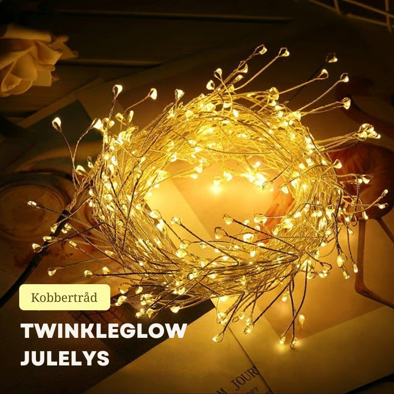 ✨ TwinkleGlow Julelys – Varme LED-lyskæder til træ, vinduer, soveværelse og julepynt 🎄