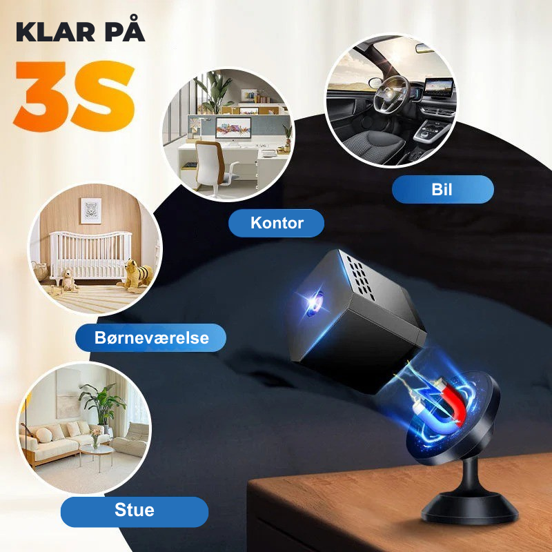 StealthVision™ Mini – Trådløs overvågning 24/7 overalt