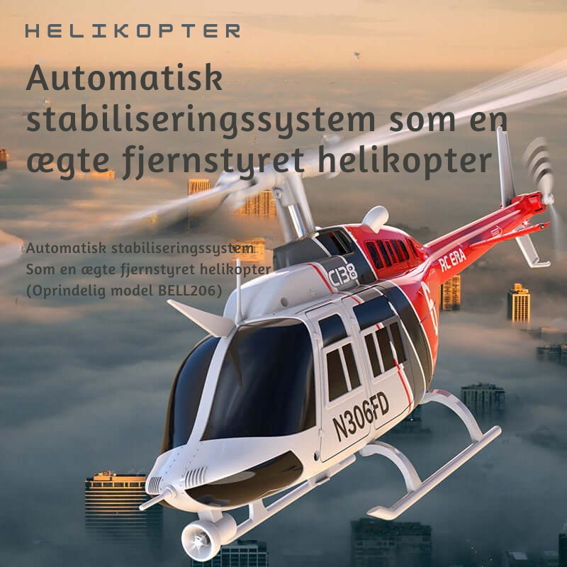 AeroHawk™ C138 6CH fjernstyret helikopter med gyro og optisk flowpositionering
