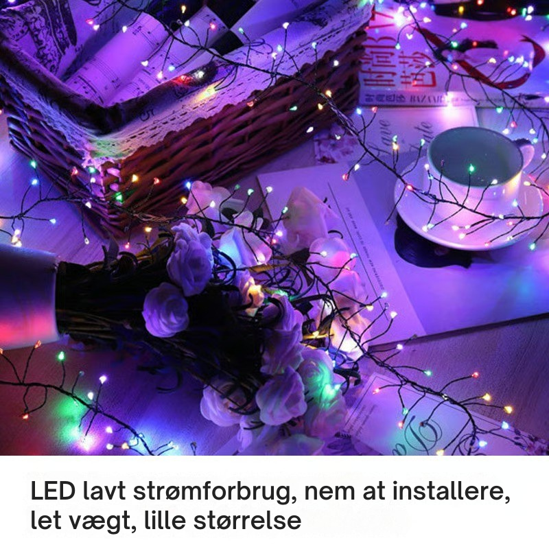 ✨ TwinkleGlow Julelys – Varme LED-lyskæder til træ, vinduer, soveværelse og julepynt 🎄