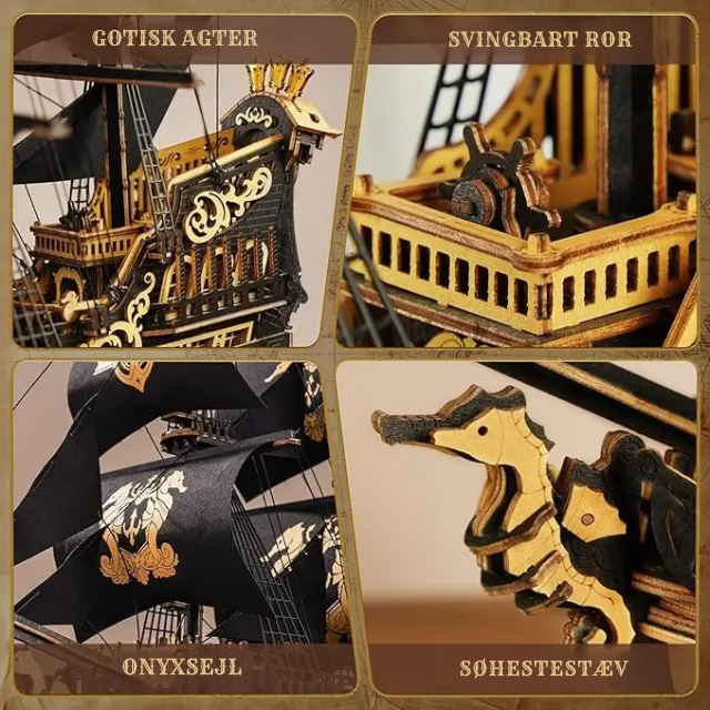 Seahorse Warbarque™ - 3D-træpuslespil