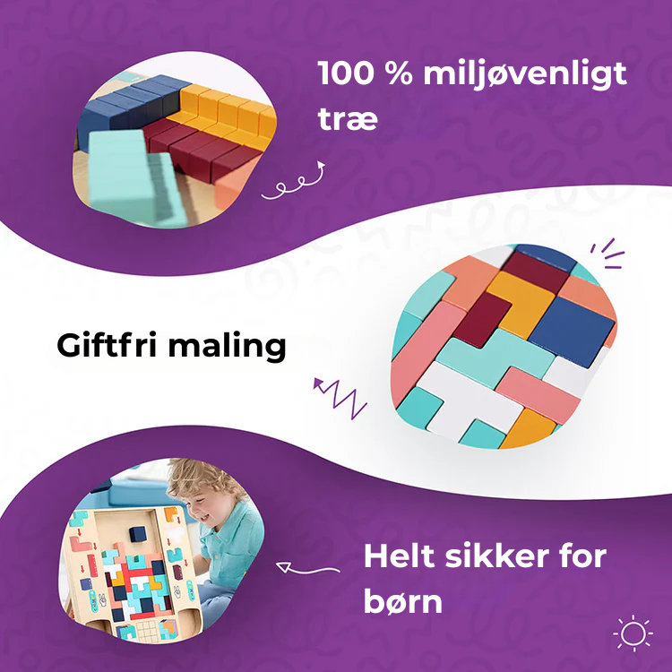 Montessori Tetris i træ