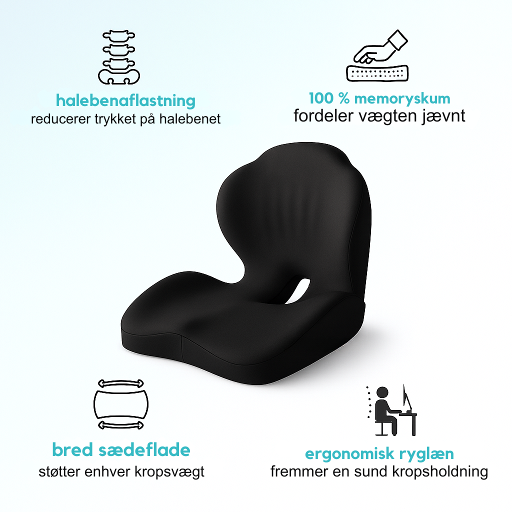 Cushiora™ | Premium Komfort- & Holdningsstøttepude