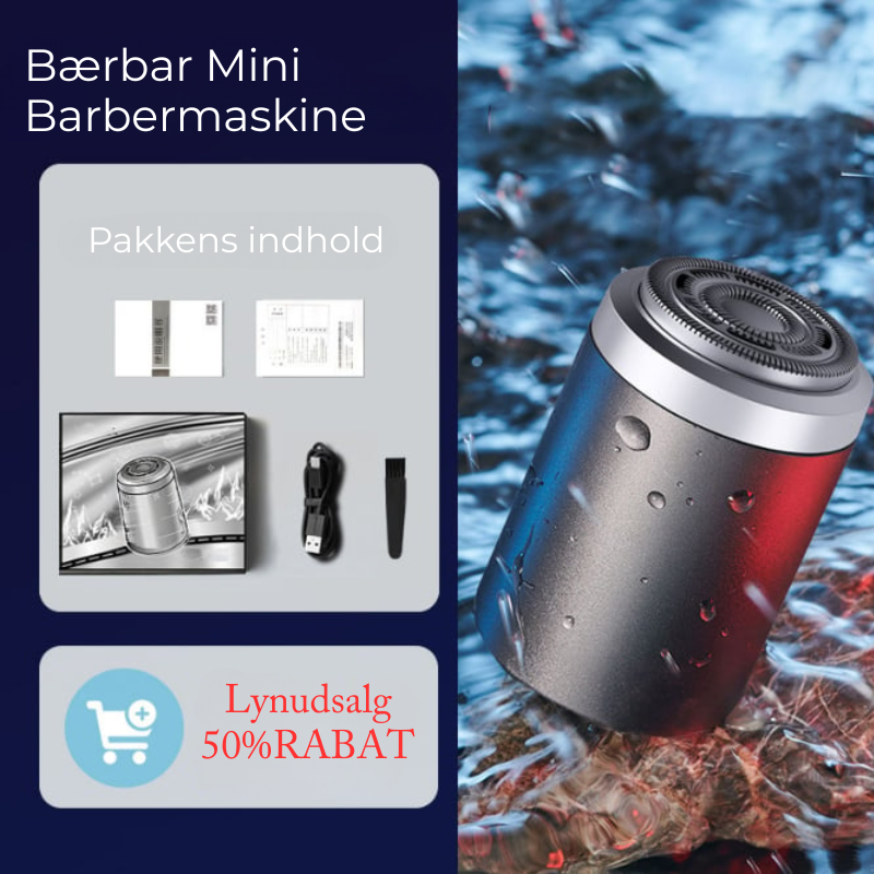 Mini-Shave Bærbar Elektrisk Barbermaskine