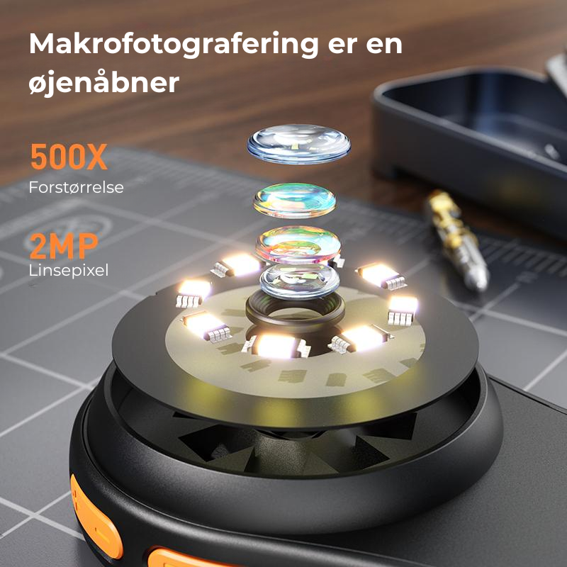 Zoomin™ | Håndholdt digitalt mikroskop med LED‑belysning