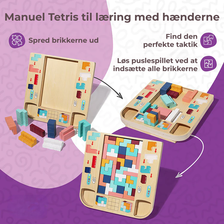Montessori Tetris i træ