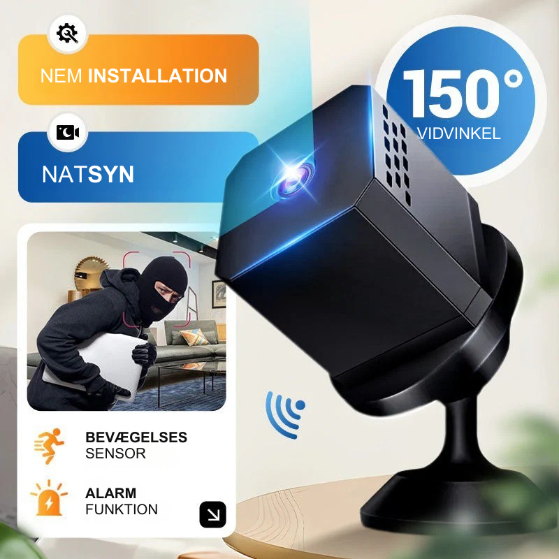 StealthVision™ Mini – Trådløs overvågning 24/7 overalt