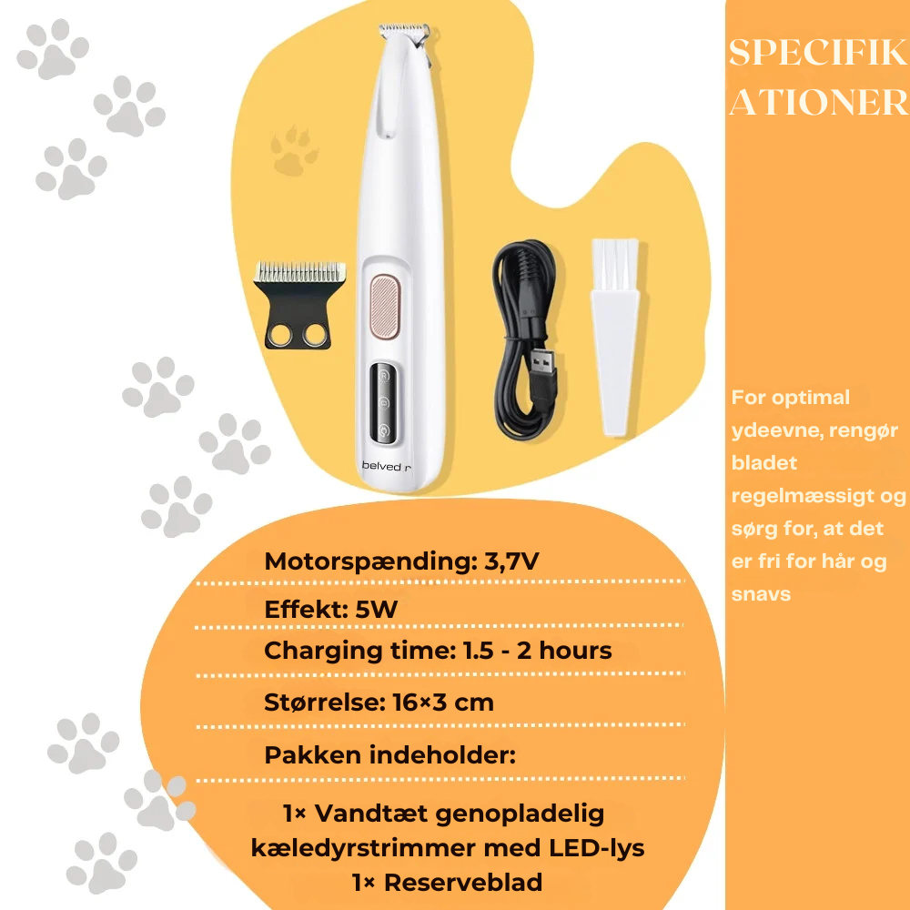 FurWhisper™ | Støjsvag Trimmer til Kattepleje