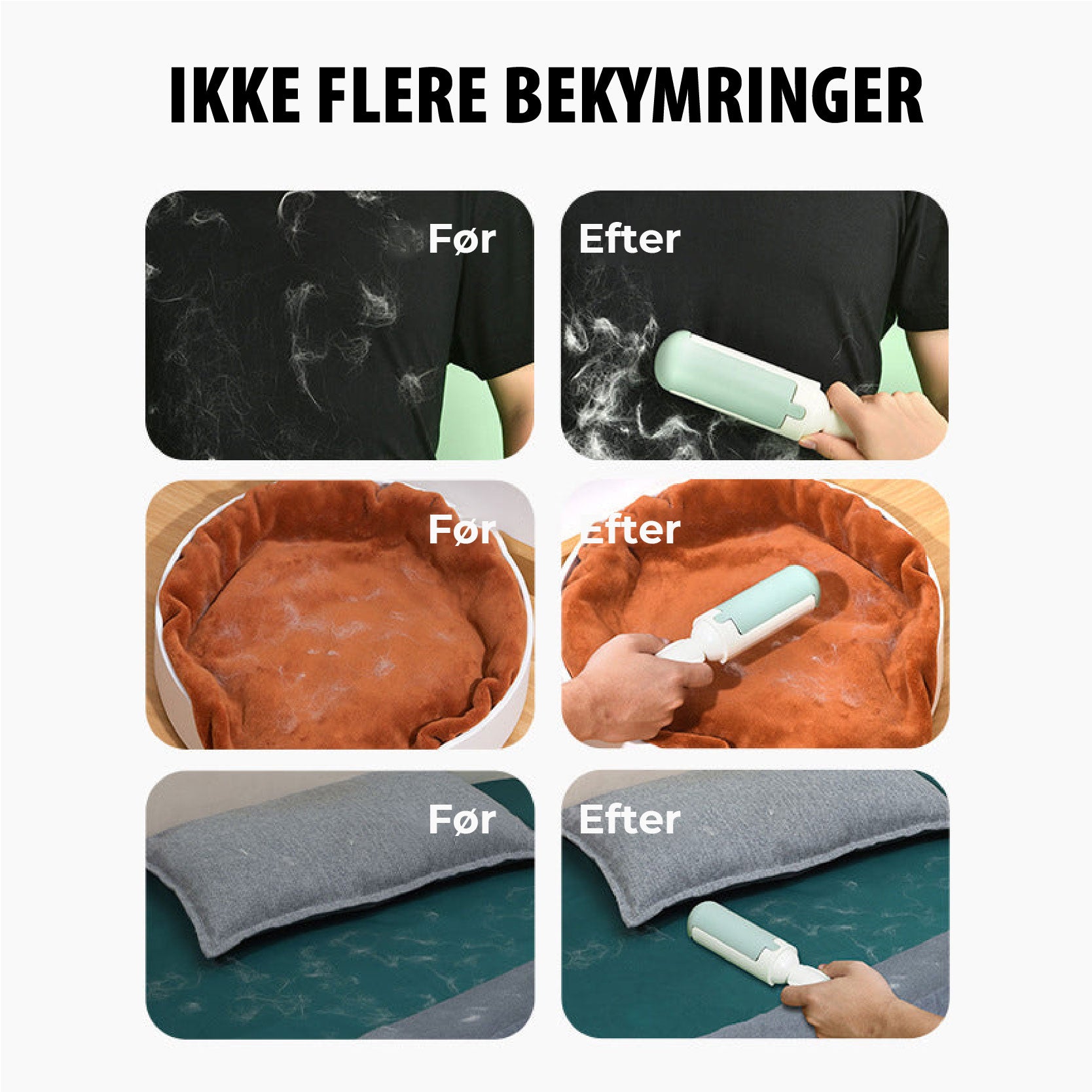Genanvendelig Fnugrulle til Dyrehår – Effektiv og Miljøvenlig Hårfjerner til Møbler, Tøj og Bilsæder