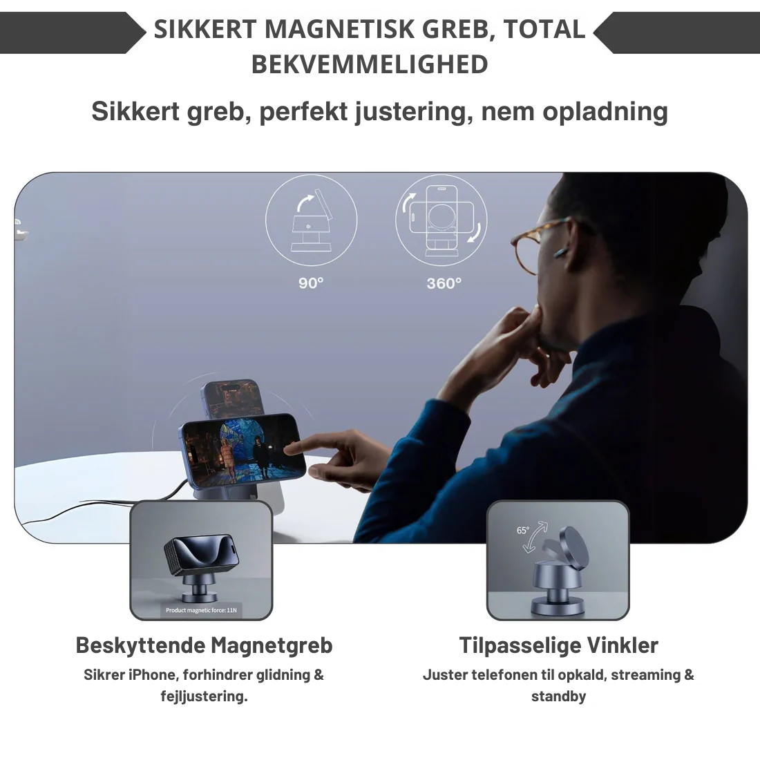Magvo™ | 4-i-1 MagSafe Trådløs Ladestation