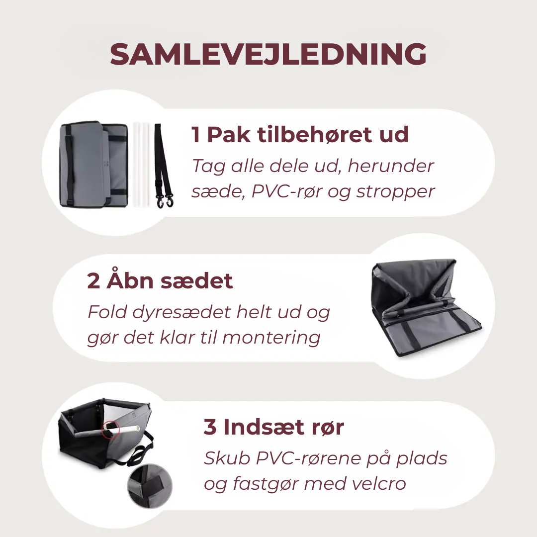 Rummeligt, ventileret bilsæde til kæledyr