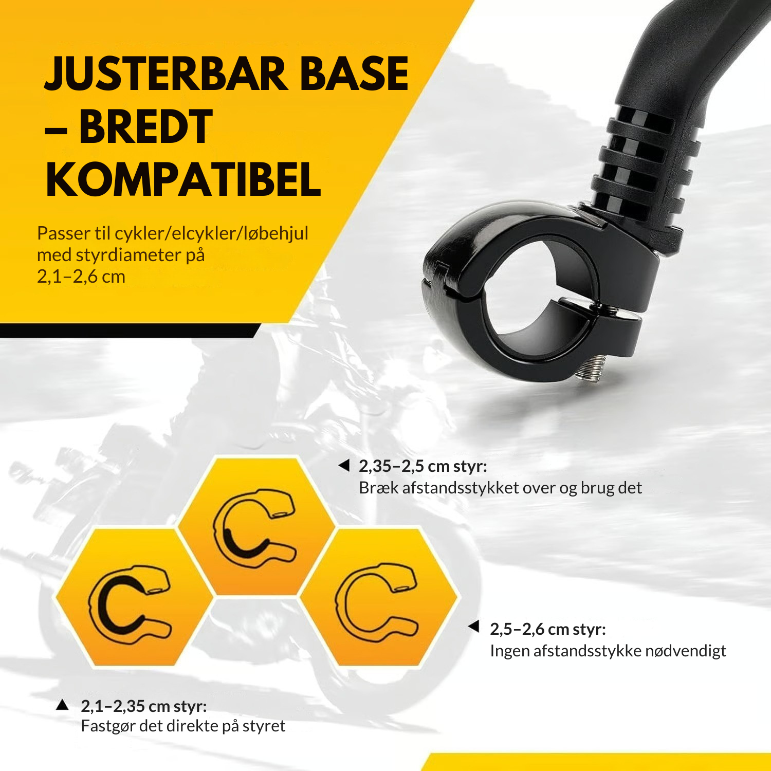 RideGuard™ Cykelspejl – 360° Bakspejlsklarhed og urokkelig stabilitet