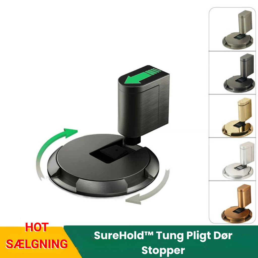 SureHold™ Tunge Dørstopper – Slagfri, Usynlig og Bygget til at Holde