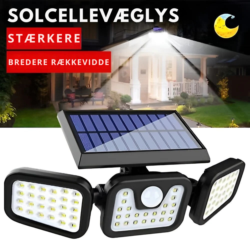 BrightGuard™ Solcelledrevet Bevægelseslys – Oplys og beskyt dit hjem med selvsikkerhed!