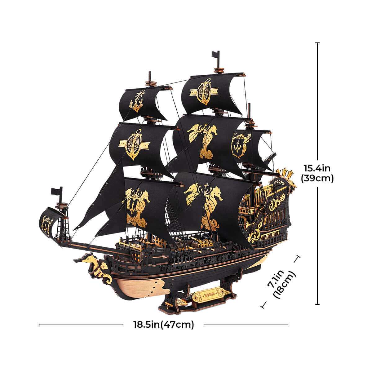 Seahorse Warbarque™ - 3D-træpuslespil