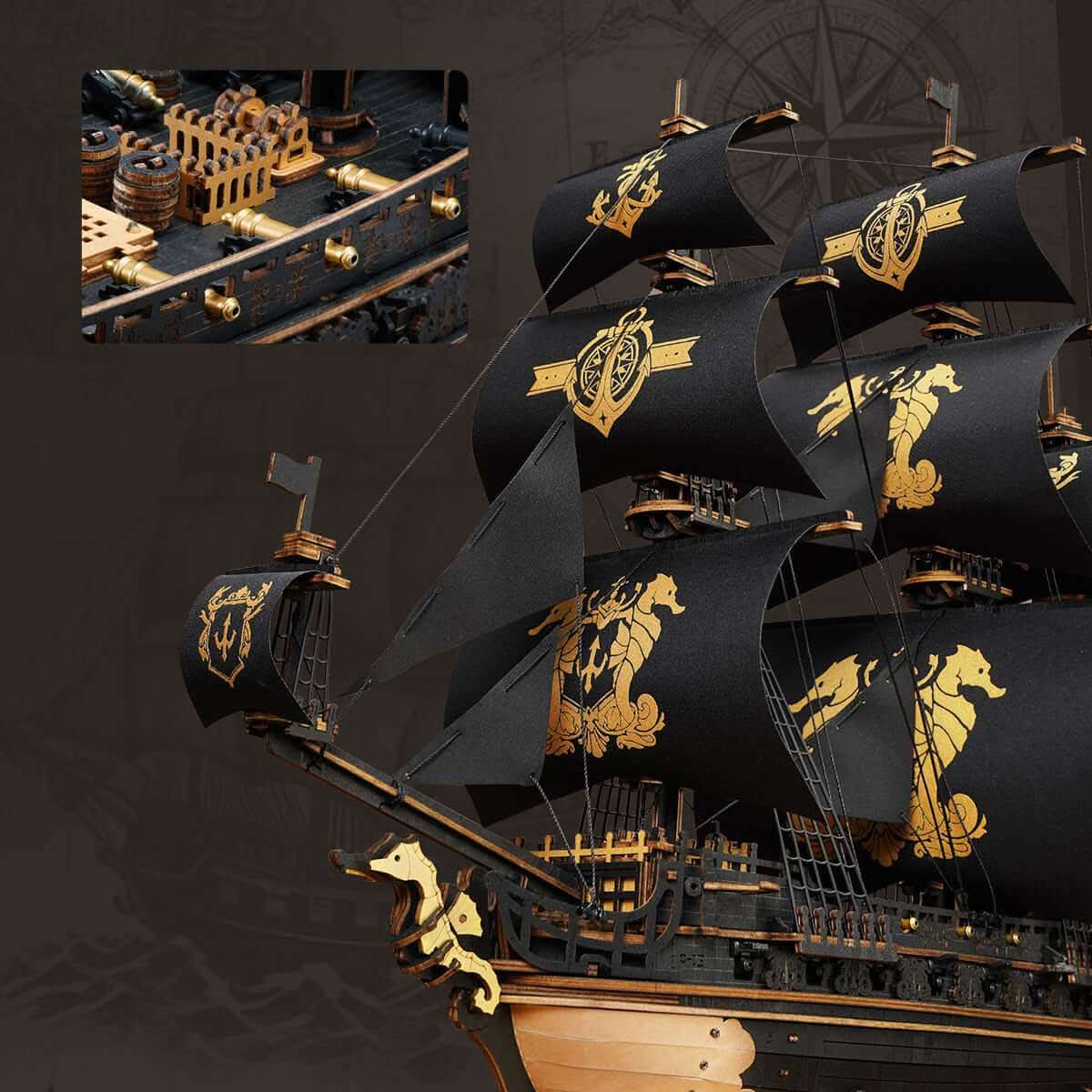 Seahorse Warbarque™ - 3D-træpuslespil