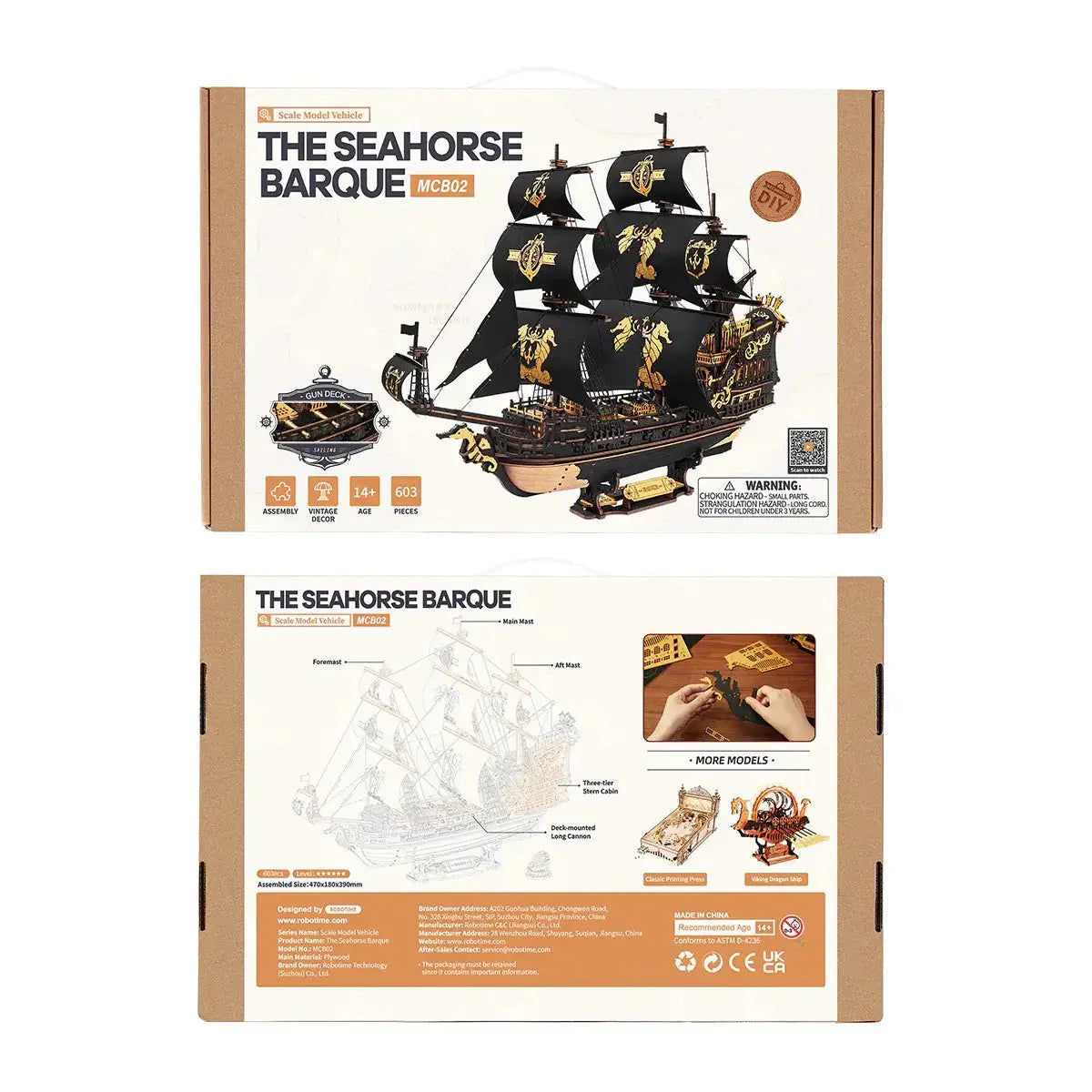 Seahorse Warbarque™ - 3D-træpuslespil
