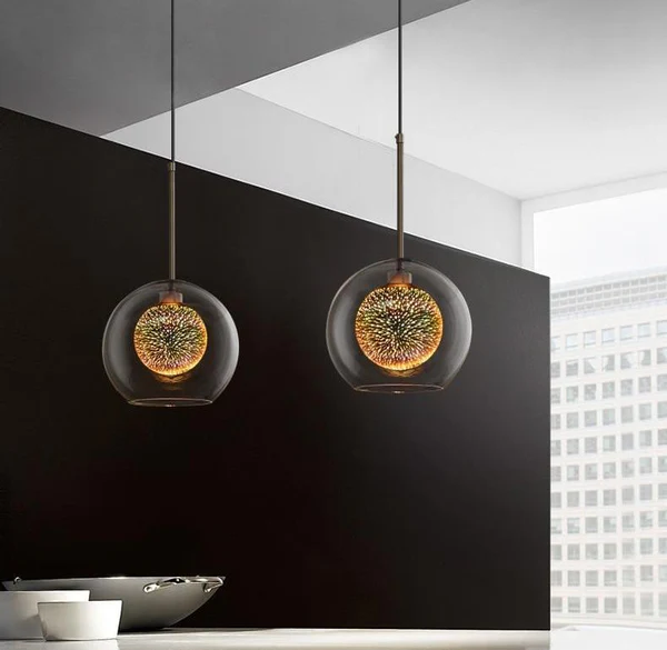 3D LED Dekorativ Pære – Sølvbelagt Glas, E27, 6.3 Tommer