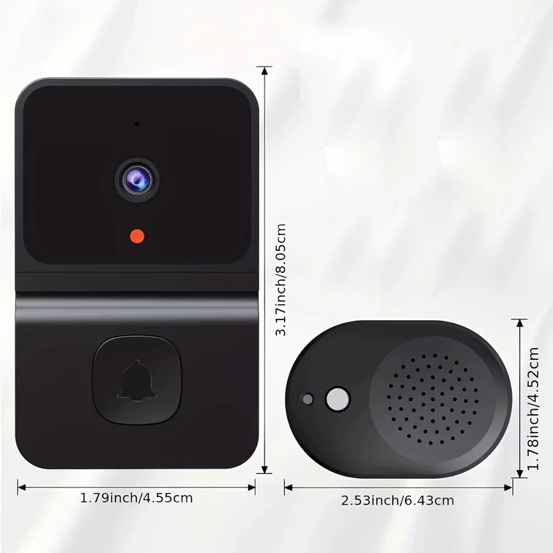 Smart Trådløs WiFi Dørklokke med Kamera og 2-vejs Lyd