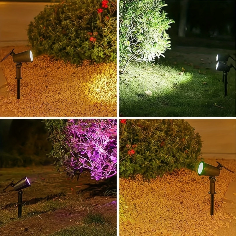 Solcelledrevne LED-Spotlys 2-pak med Justerbar Lysstyrke