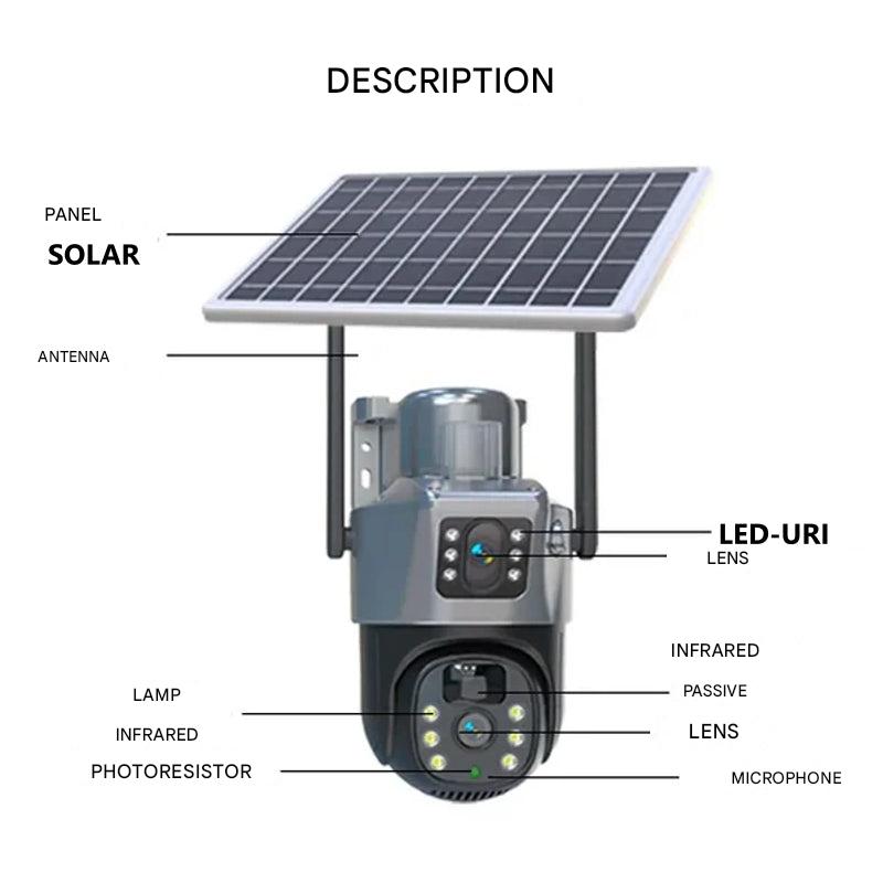 Trådløst Sikkerhedskamera 4K Solpanel
