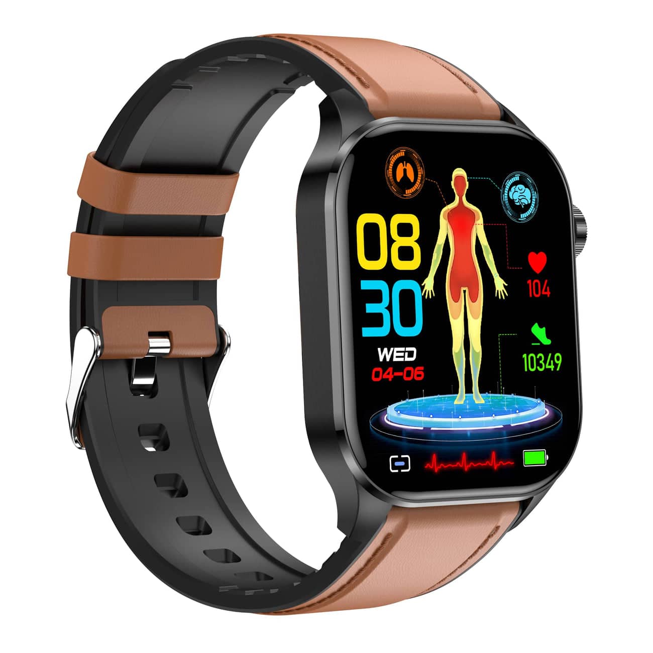 Smartwatch med EKG Pulsmåler og Blodtryksmåling