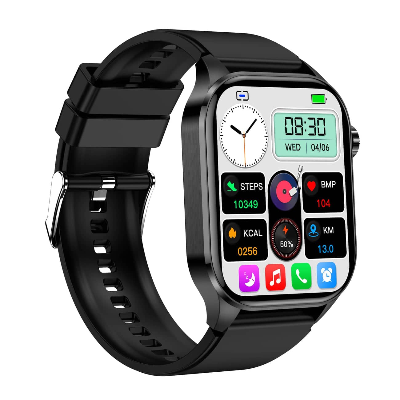 Smartwatch med EKG Pulsmåler og Blodtryksmåling