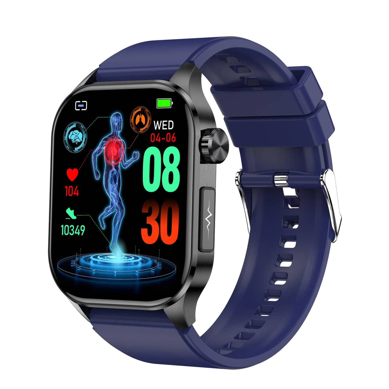 Smartwatch med EKG Pulsmåler og Blodtryksmåling
