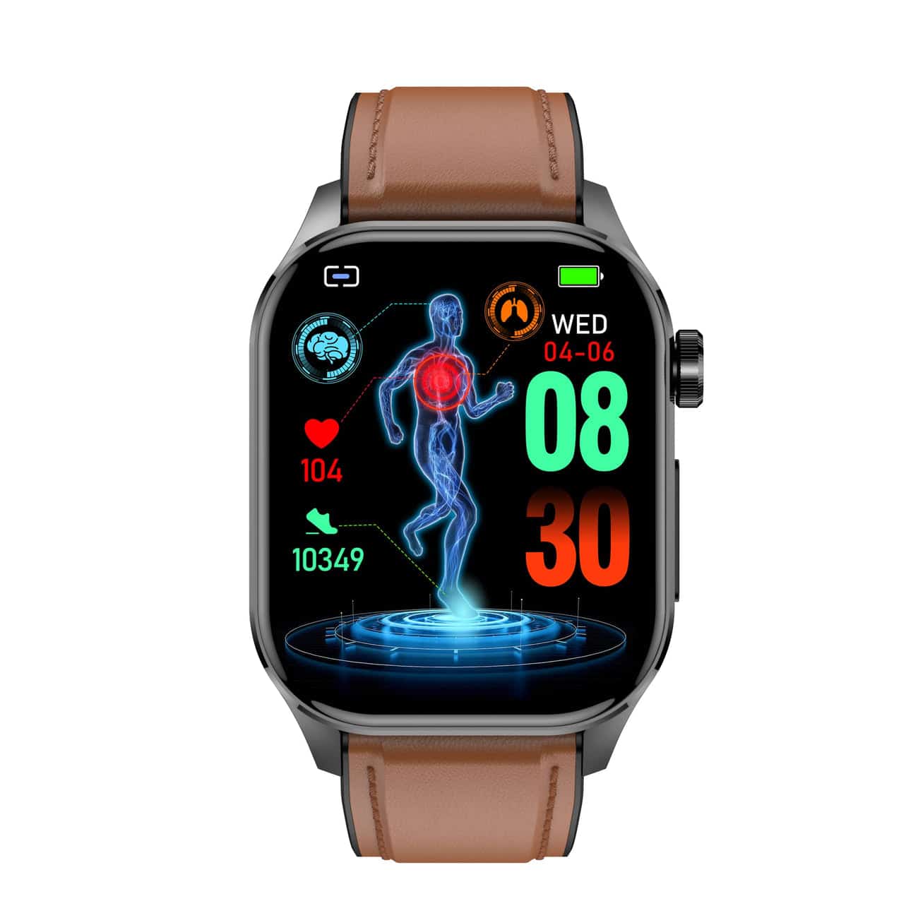 Smartwatch med EKG Pulsmåler og Blodtryksmåling