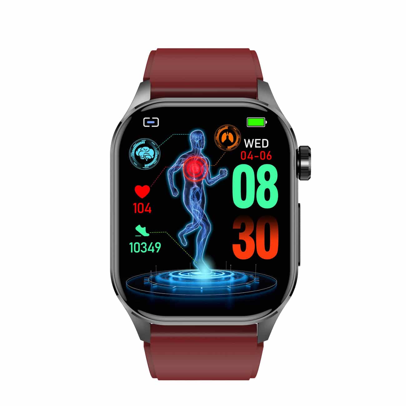 Smartwatch med EKG Pulsmåler og Blodtryksmåling