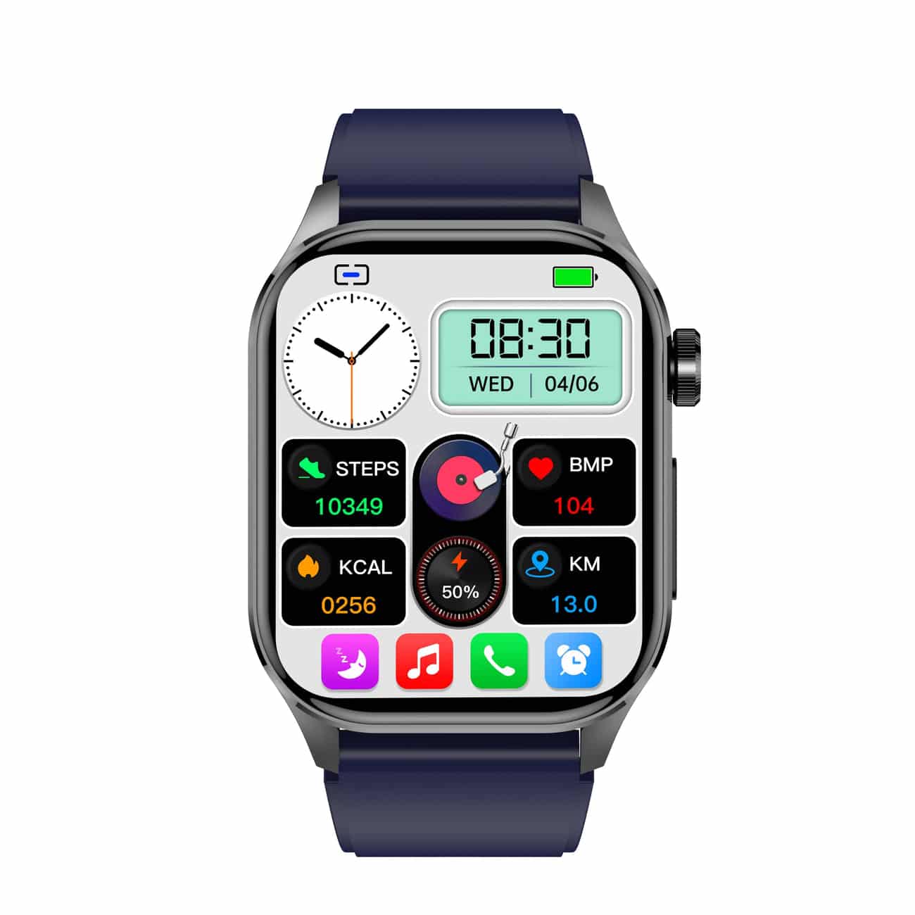 Smartwatch med EKG Pulsmåler og Blodtryksmåling