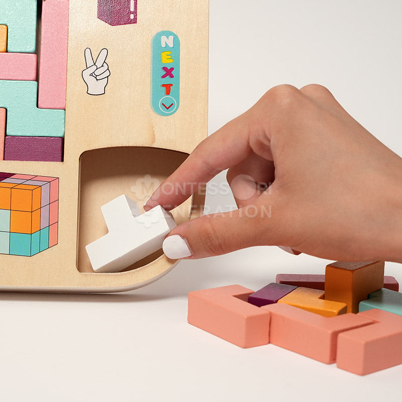 Montessori Tetris i træ