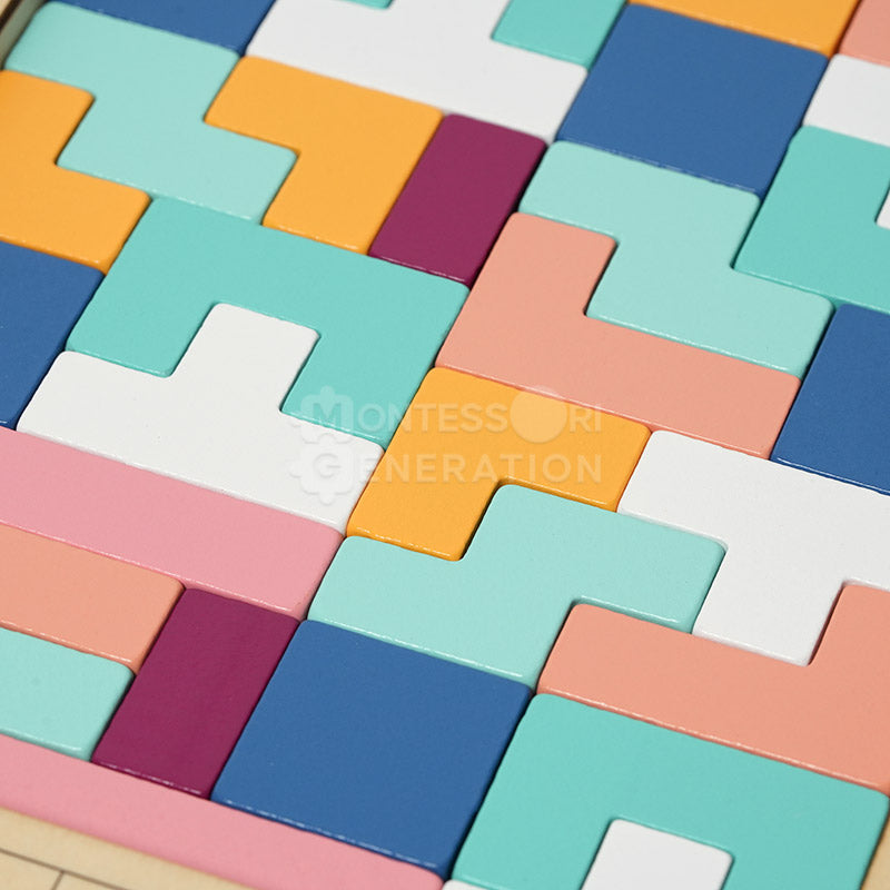 Montessori Tetris i træ