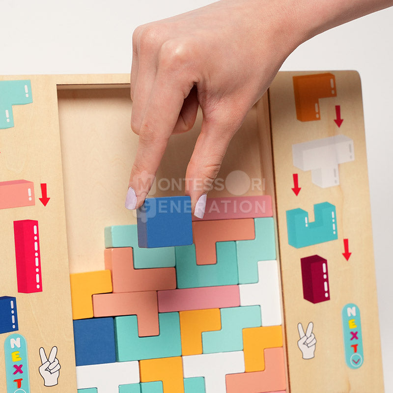 Montessori Tetris i træ