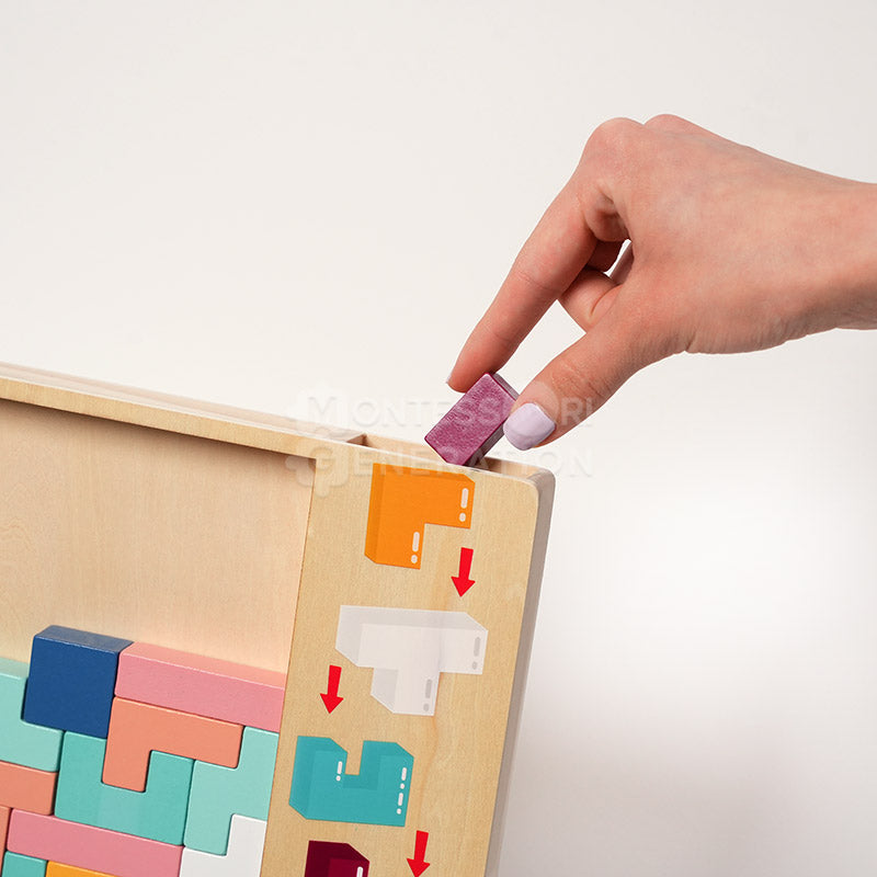 Montessori Tetris i træ